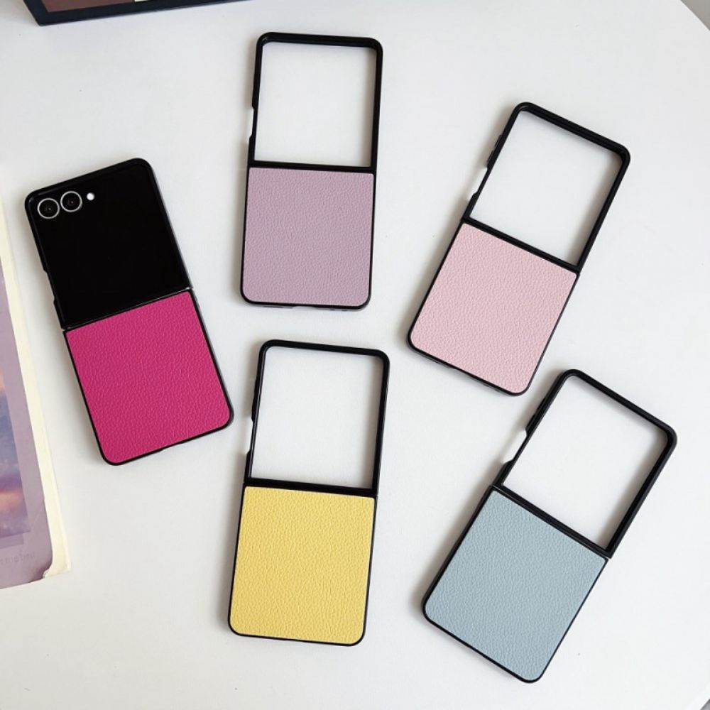 Kryt Samsung Galaxy Z Flip 7 Texturovaný Kožený Efekt