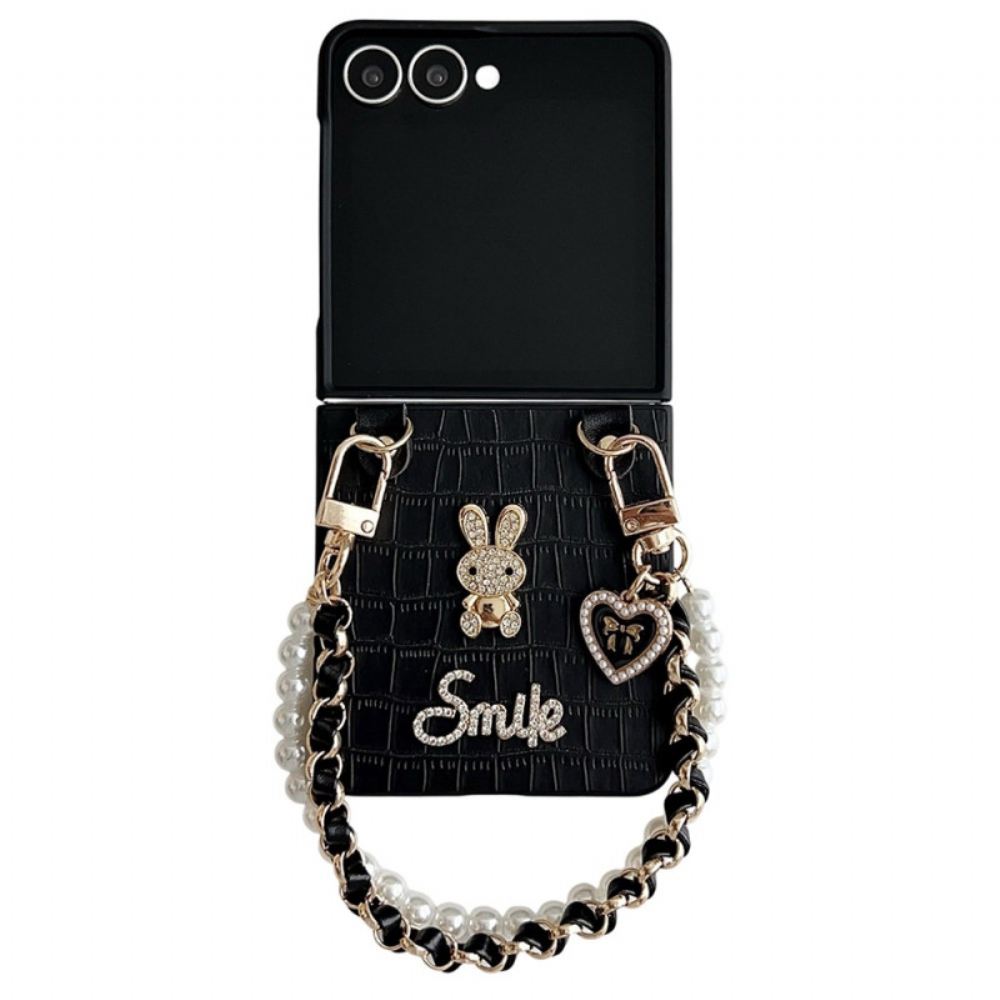 Kryt Samsung Galaxy Z Flip 7 Usměvavý Králíček S Náramkem