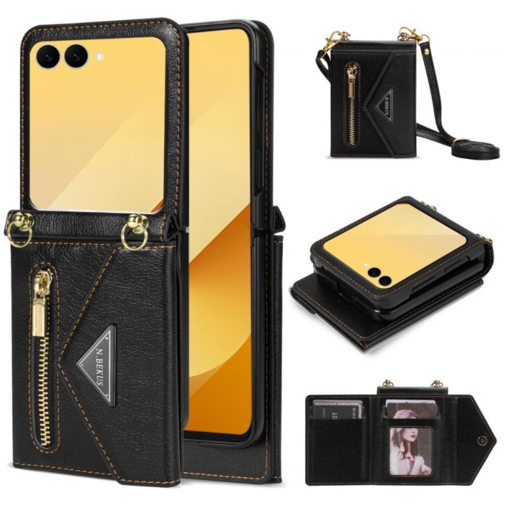 Pouzdro Na Samsung Galaxy Z Flip 7 Peněženka Přes Rameno N.bekus