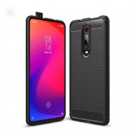 Kryty Na Mobil Na Xiaomi Mi 9T / Mi 9T Pro Kartáčované Uhlíkové Vlákno