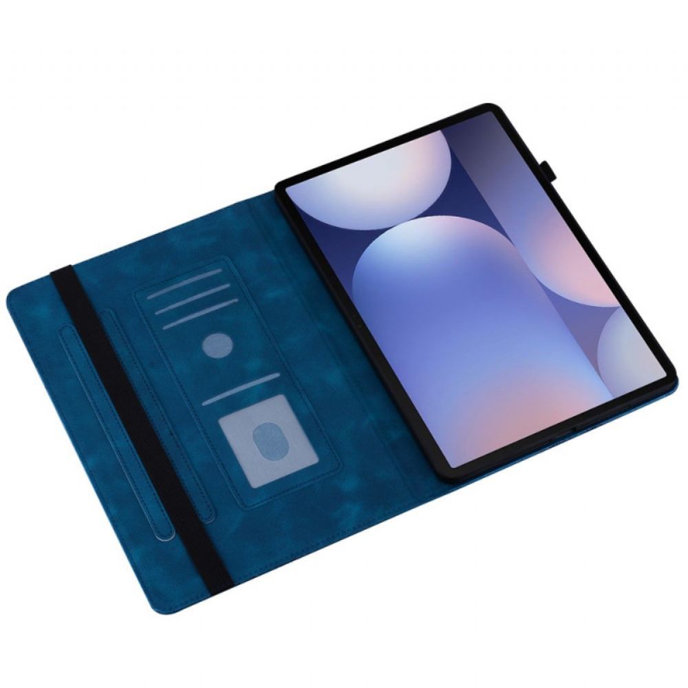 Pouzdro Na Samsung Galaxy Tab S10 Plus Srdíčka S Efektem Semiše