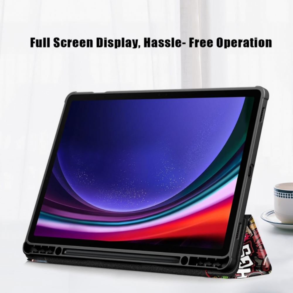 Samsung Galaxy Tab S10 Plus Průhledná Zadní Strana S Graffiti