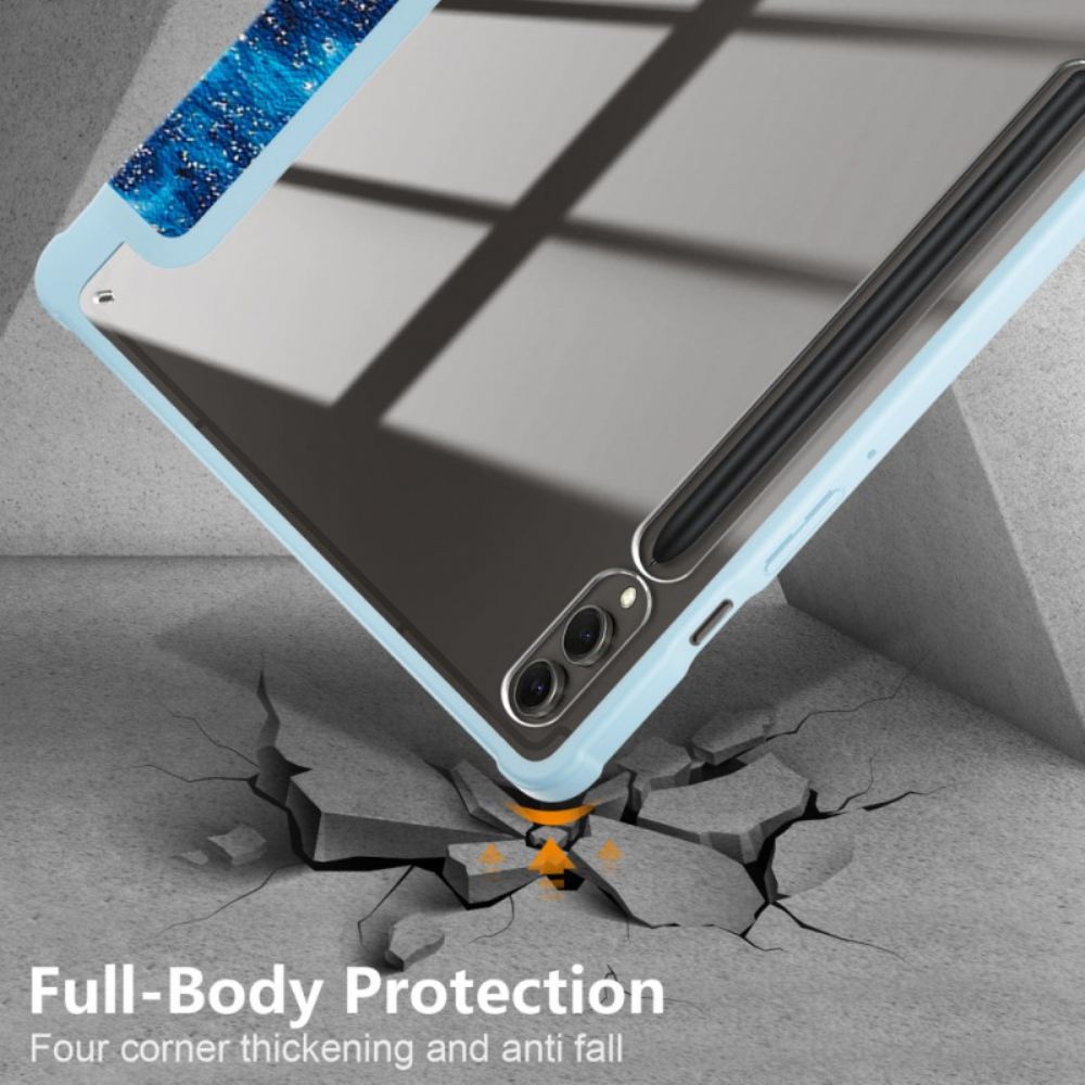 Samsung Galaxy Tab S10 Plus Průhledná Zadní Strana S Vlnami