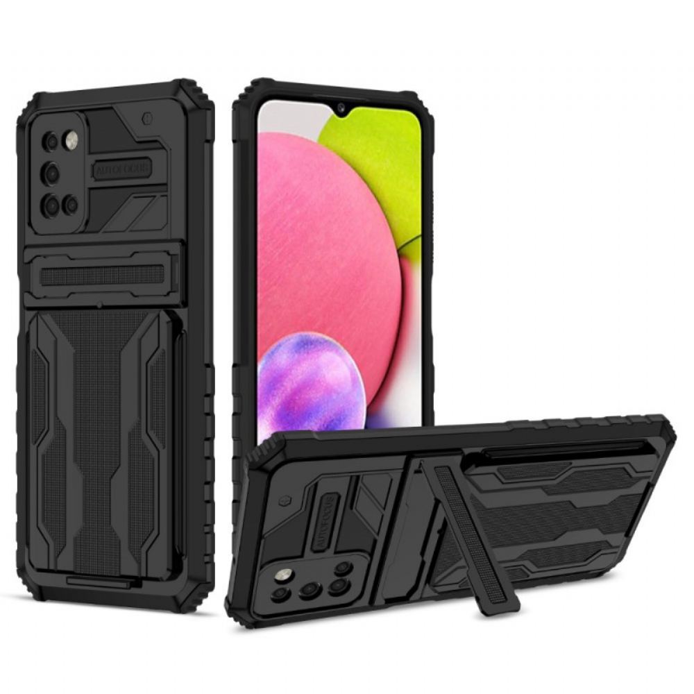Kryt Na Samsung Galaxy A03s Držák A Stojánek Na Karty Na Zip