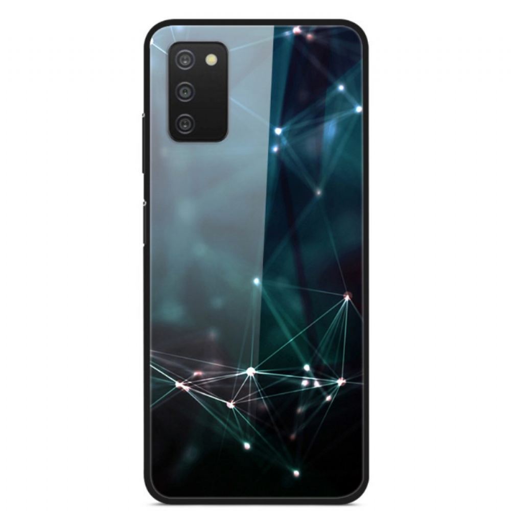 Kryt Na Samsung Galaxy A03s Tvrzené Sklo Abstraktní Barvy