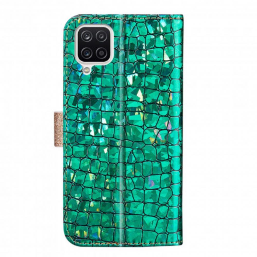 Flipové Pouzdro Na Samsung Galaxy A22 4G Diamanty Croco