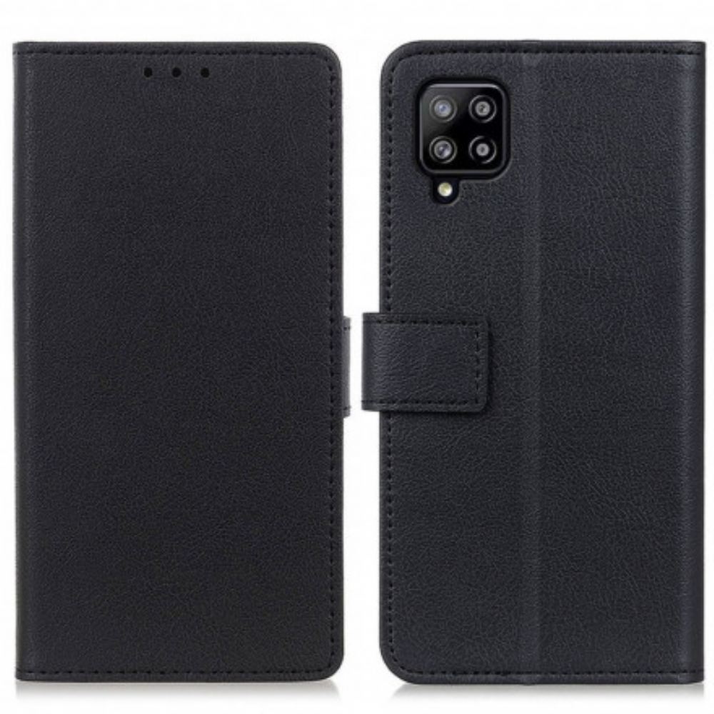 Flipové Pouzdro Na Samsung Galaxy A22 4G Klasický Lesklý Kožený Efekt