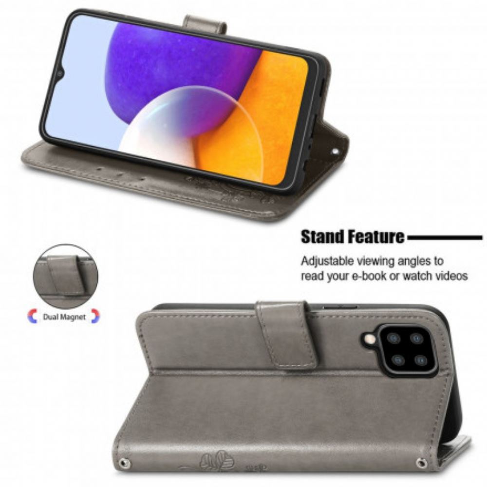 Flipové Pouzdro Na Samsung Galaxy A22 4G Čtyřlístek