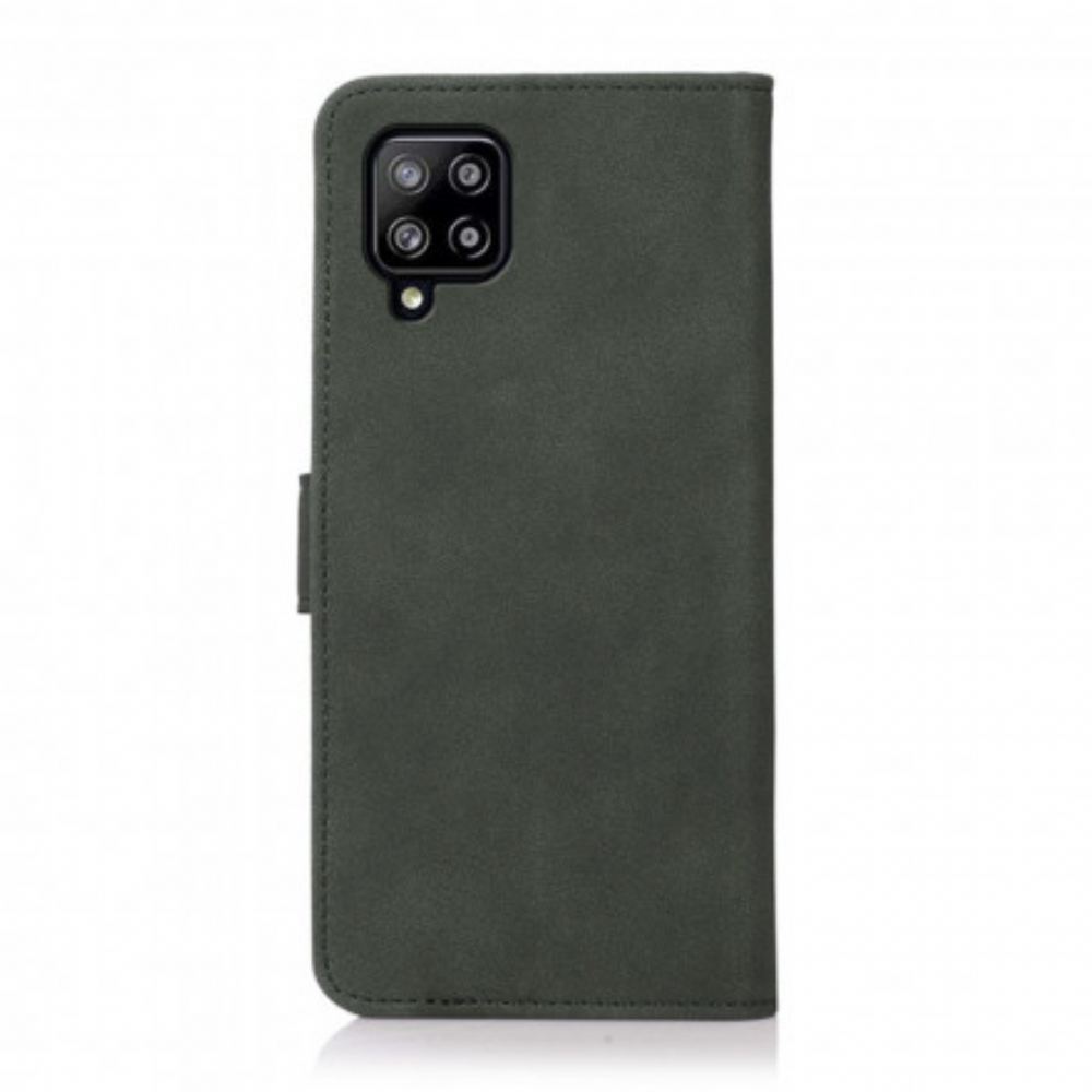 Kožené Pouzdro Na Samsung Galaxy A22 4G Módní Kožený Efekt Khazneh