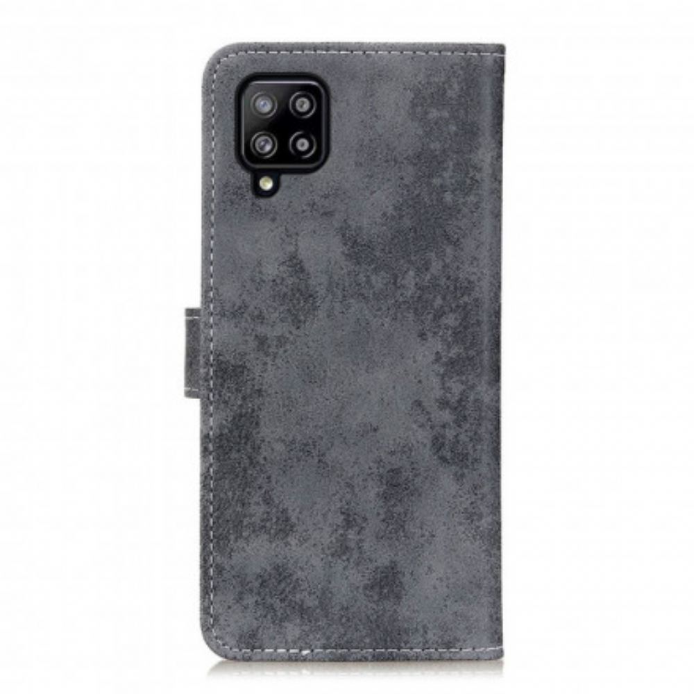 Kožené Pouzdro Na Samsung Galaxy A22 4G Vintage Kožený Efekt