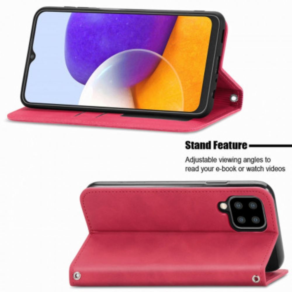 Kryty Na Mobil Na Samsung Galaxy A22 4G Flipové Pouzdro Vintage Umělá Kůže