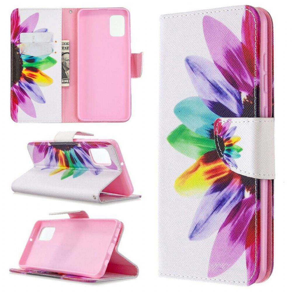 Flipové Pouzdro Na Samsung Galaxy A31 Květina Akvarelu