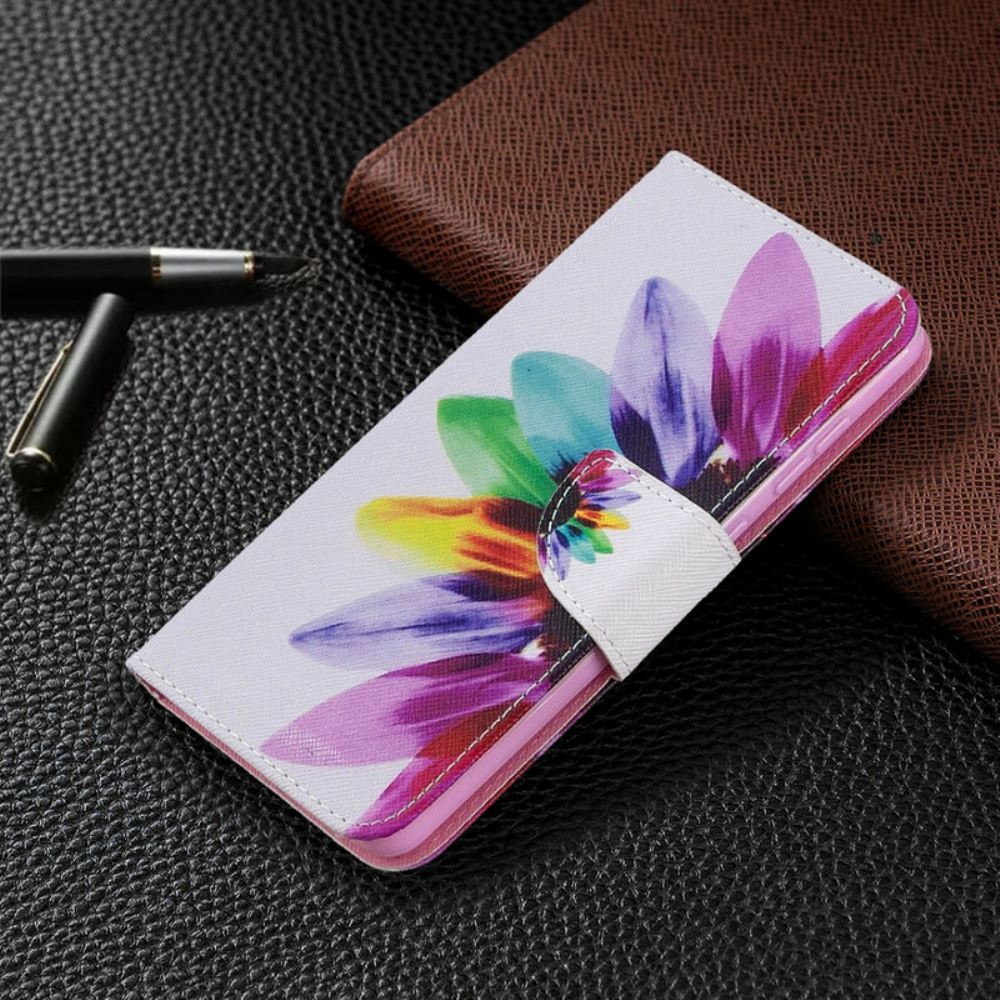 Flipové Pouzdro Na Samsung Galaxy A31 Květina Akvarelu