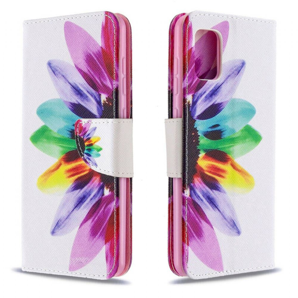 Flipové Pouzdro Na Samsung Galaxy A31 Květina Akvarelu