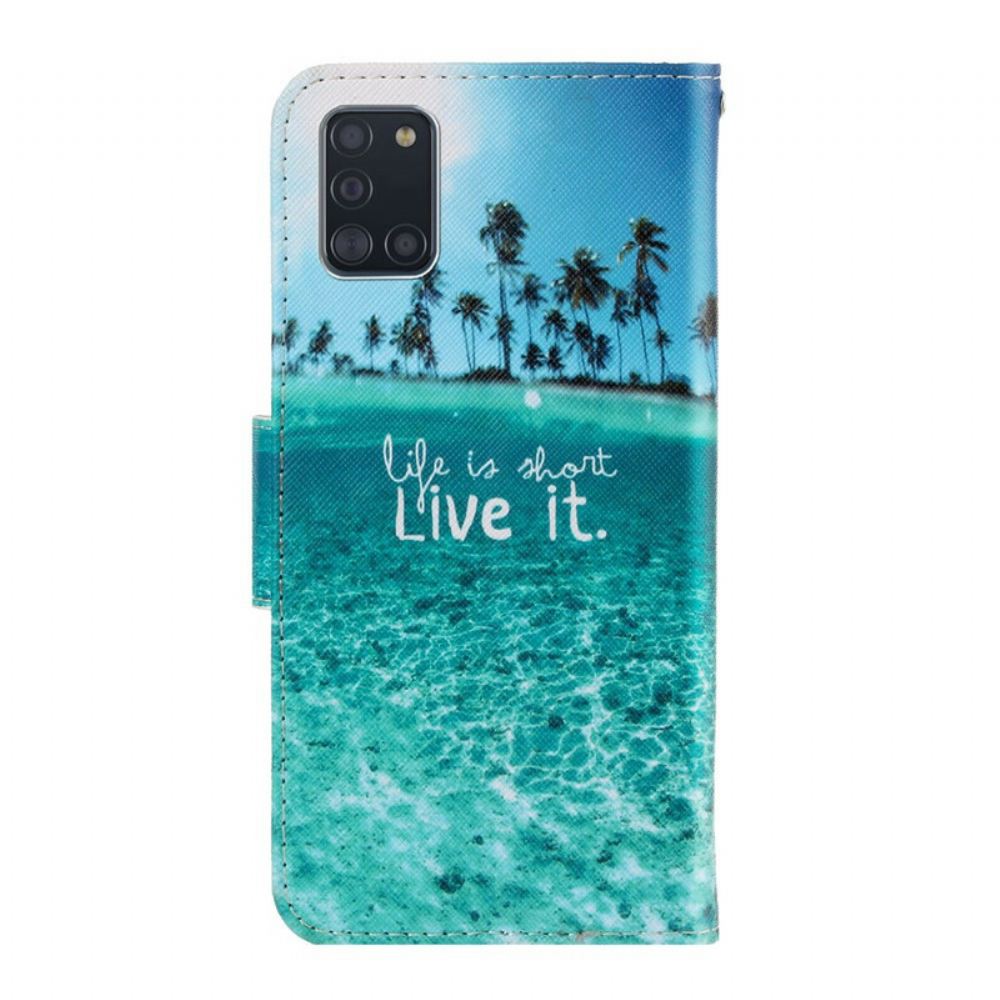 Flipové Pouzdro Na Samsung Galaxy A31 Na Lana Live It Strappy