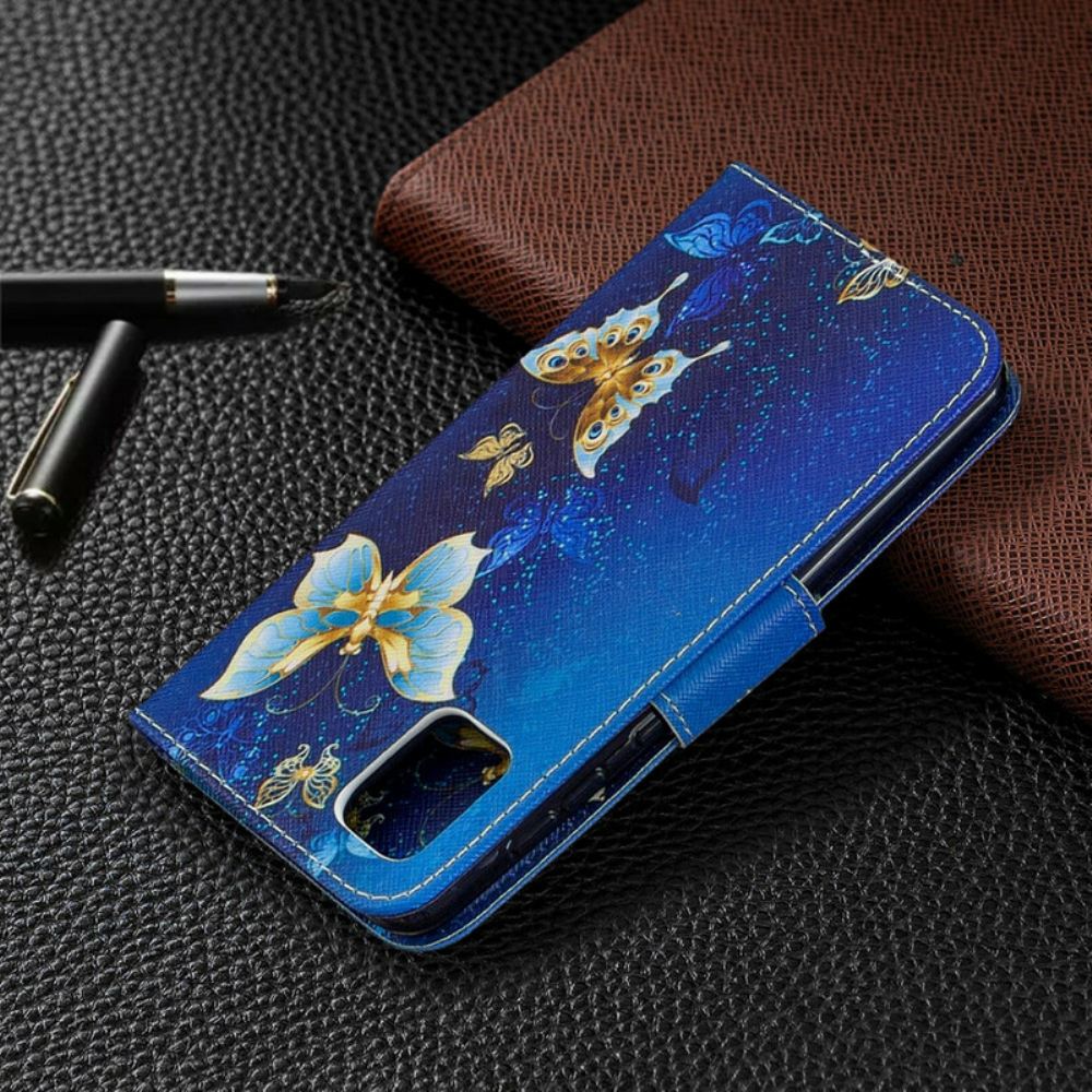 Kožené Pouzdro Na Samsung Galaxy A31 Motýlí Králové