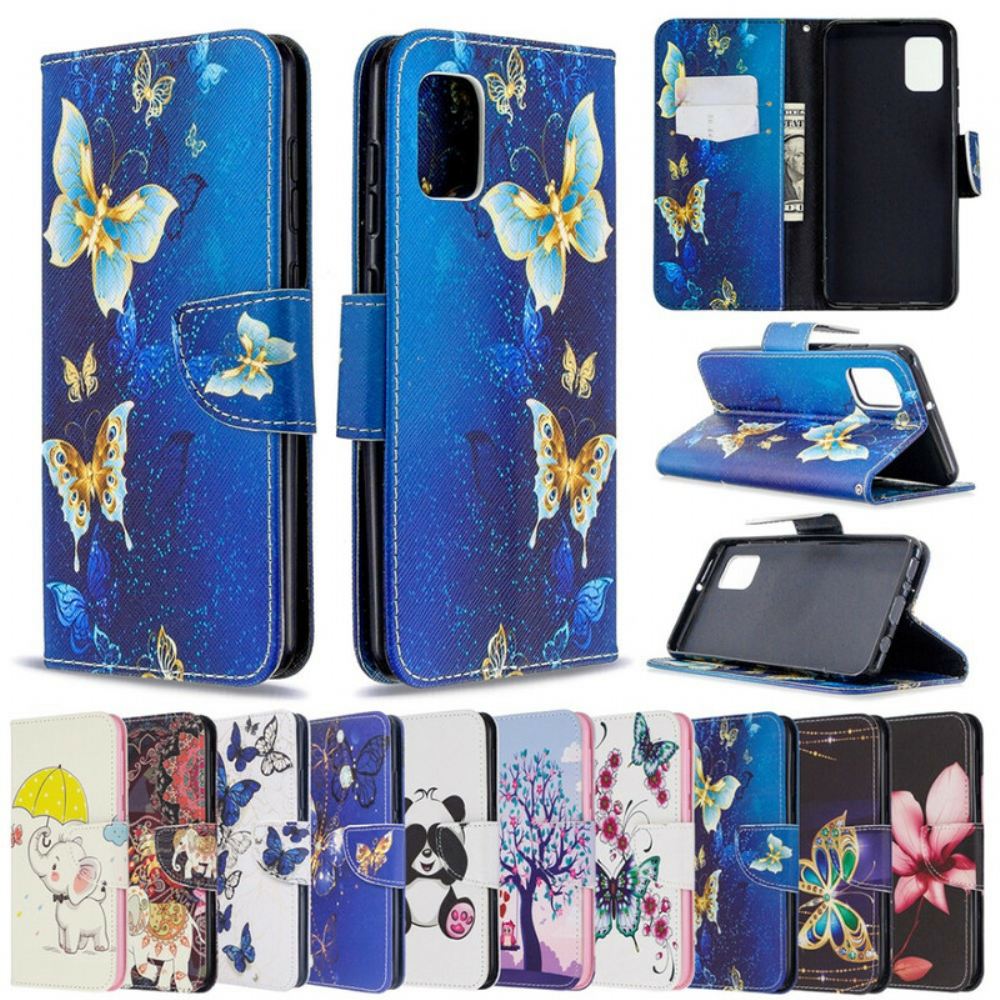 Kožené Pouzdro Na Samsung Galaxy A31 Motýlí Králové