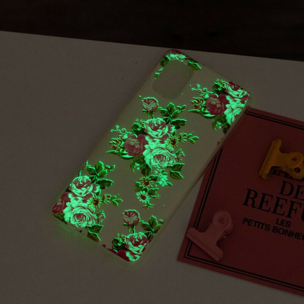 Kryt Na Samsung Galaxy A31 Fluorescenční Květiny Svobody