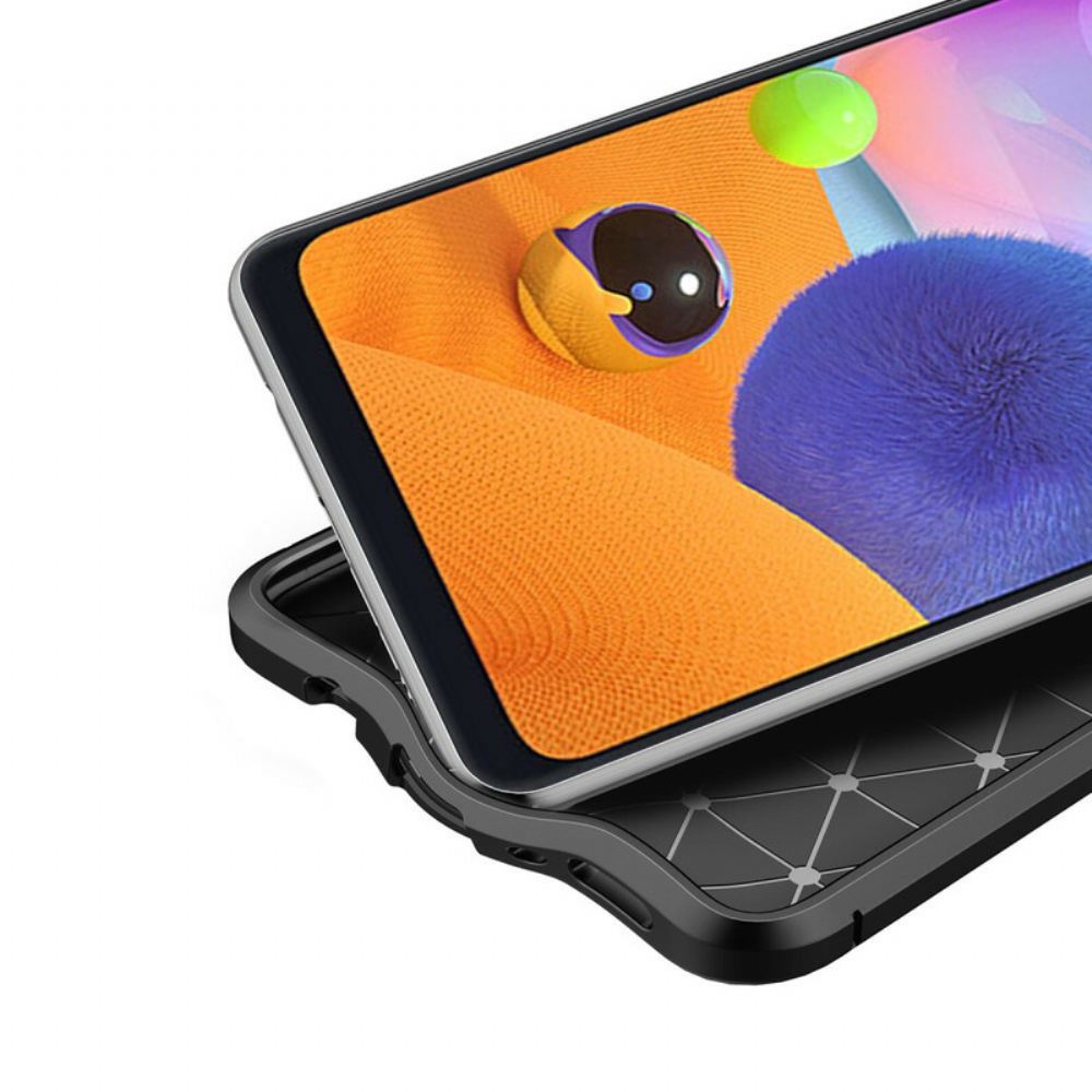 Kryty Na Mobil Na Samsung Galaxy A31 Dvojitá Linie Litchi Kožený Efekt