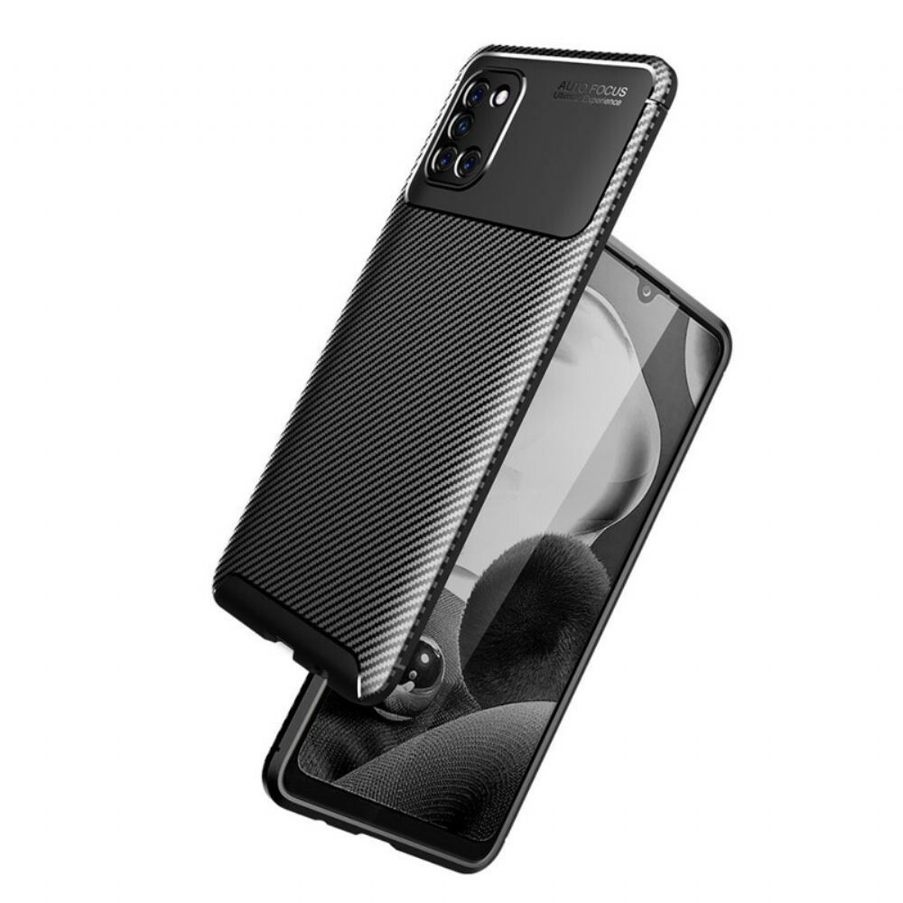 Kryty Na Mobil Na Samsung Galaxy A31 Flexibilní Textura Uhlíkových Vláken