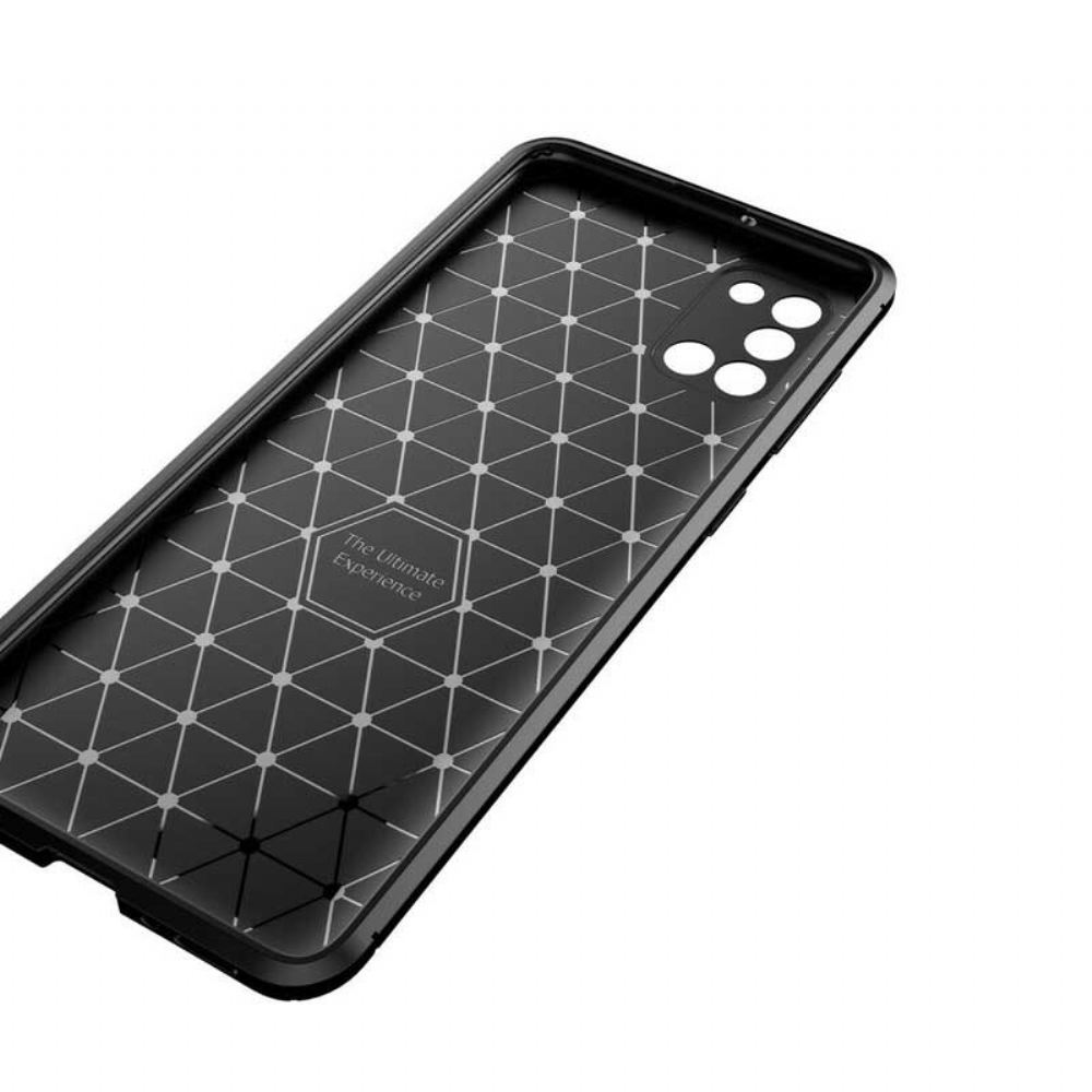 Kryty Na Mobil Na Samsung Galaxy A31 Flexibilní Textura Uhlíkových Vláken
