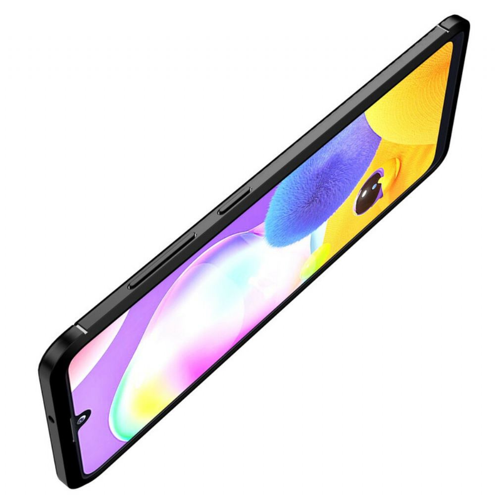 Kryty Na Mobil Na Samsung Galaxy A31 Flexibilní Textura Uhlíkových Vláken