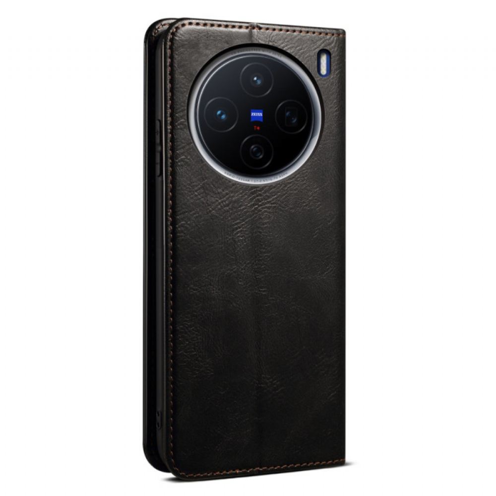 Kožené Pouzdro Vivo X200 Kryty Na Mobil Voskovaná Umělá Kůže