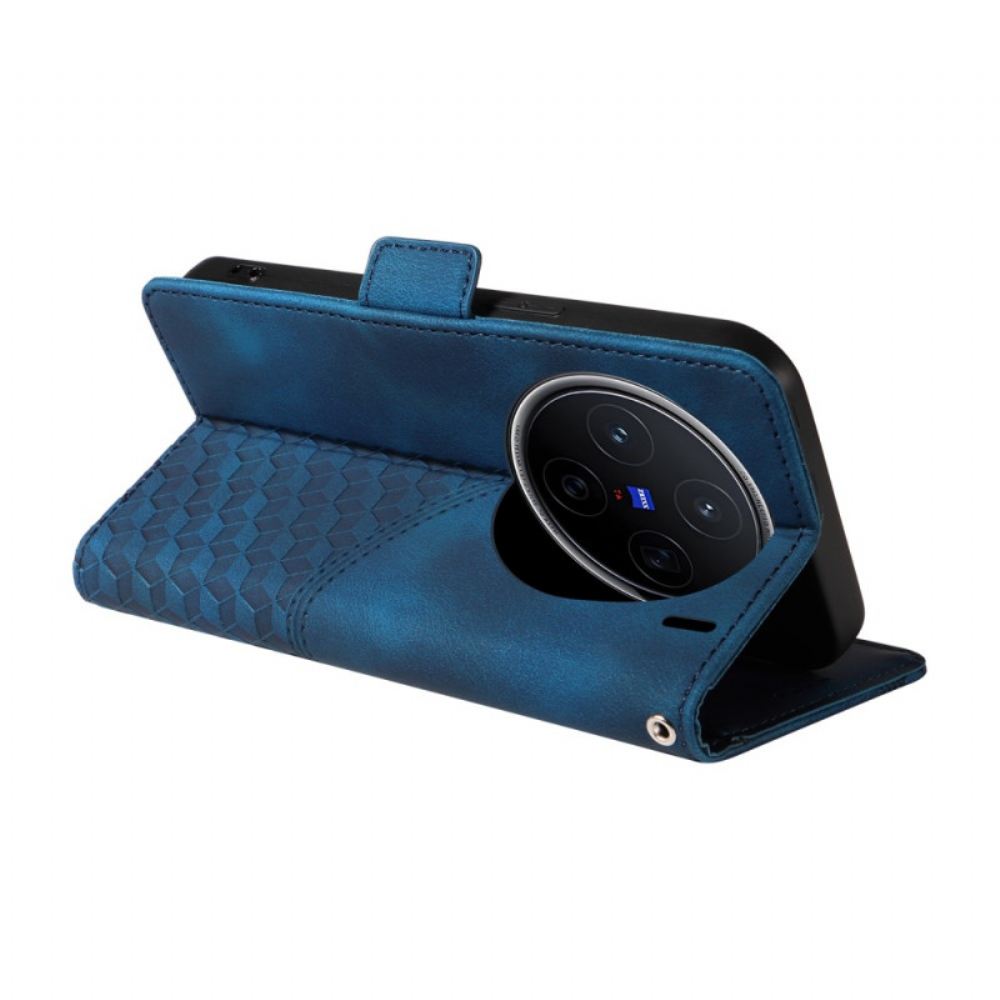 Kožený Kryt Vivo X200 Vzor Hvězd