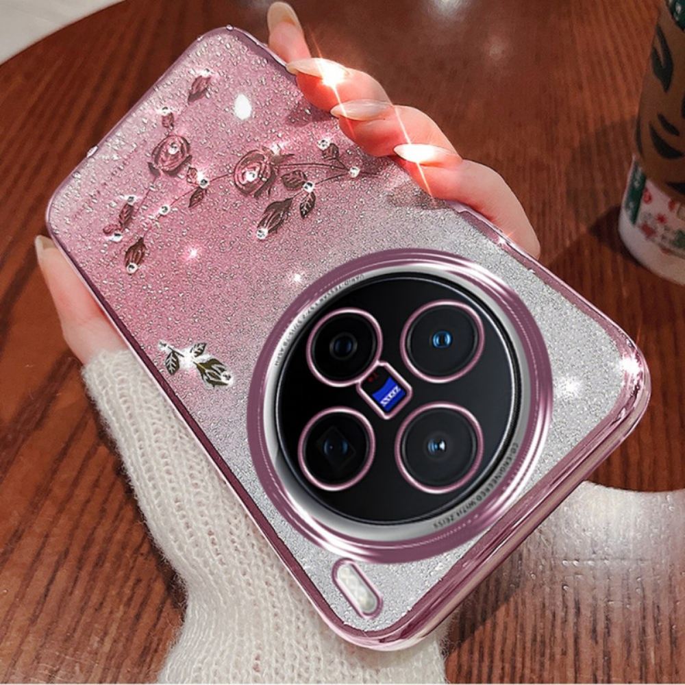 Kryt Vivo X200 Pouzdro S Květinami A Kamínky