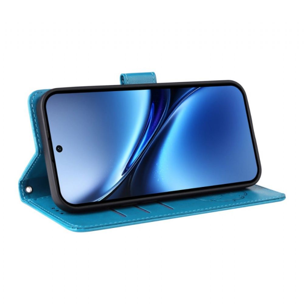 Peněženková Pouzdra Vivo X200 Kryty Na Mobil Květinový Vzor Motýlů