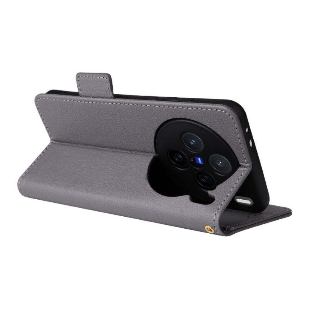 Peněženková Pouzdra Vivo X200 Kryty Na Mobil Umělá Kůže S Popruhem