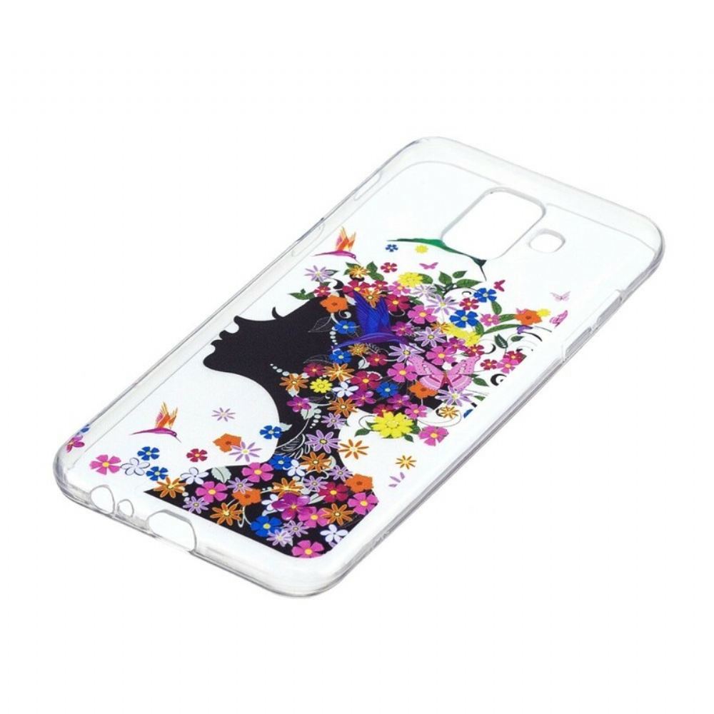 Kryt Na Samsung Galaxy A6 Transparentní Květinové Vlasy