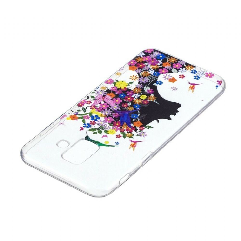 Kryt Na Samsung Galaxy A6 Transparentní Květinové Vlasy