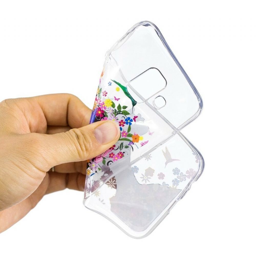 Kryt Na Samsung Galaxy A6 Transparentní Květinové Vlasy