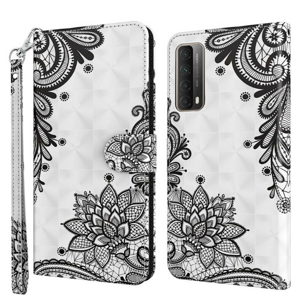 Flipové Pouzdro Na Huawei P Smart 2021 Elegantní Krajka