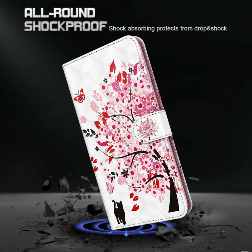 Flipové Pouzdro Na Huawei P Smart 2021 Růžový Strom