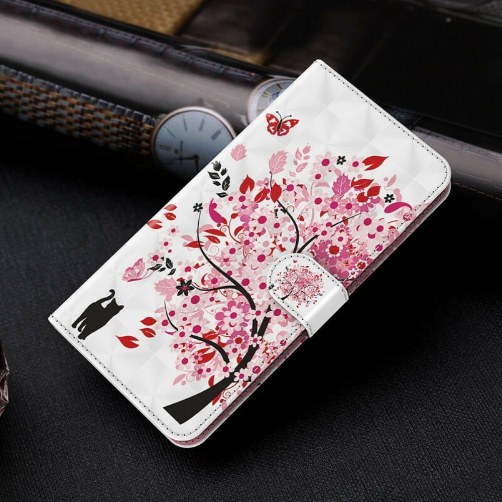 Flipové Pouzdro Na Huawei P Smart 2021 Růžový Strom