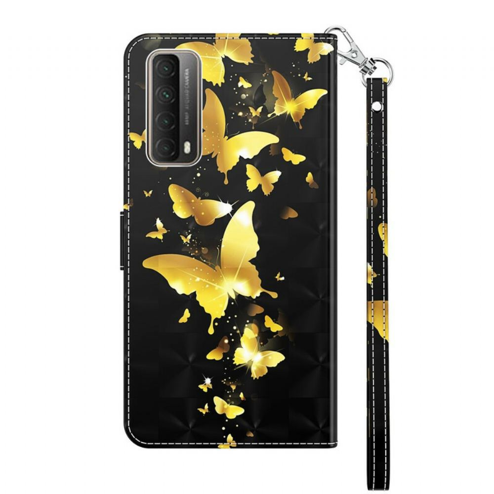 Flipové Pouzdro Na Huawei P Smart 2021 Žlutí Motýli