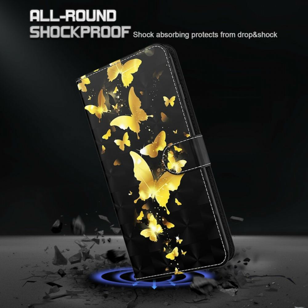 Flipové Pouzdro Na Huawei P Smart 2021 Žlutí Motýli