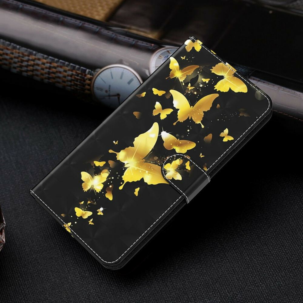 Flipové Pouzdro Na Huawei P Smart 2021 Žlutí Motýli