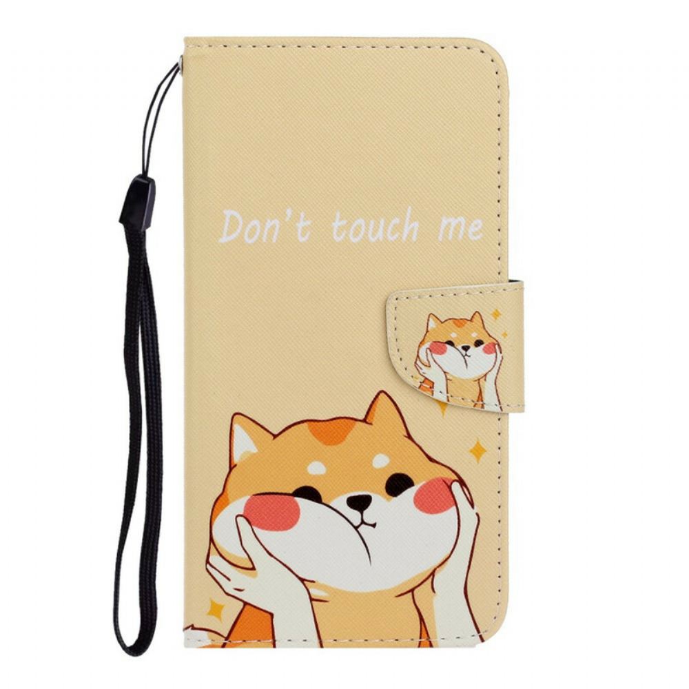 Kožené Pouzdro Na Huawei P Smart 2021 Na Lana Nedotýkej Se Mě Strappy Cat