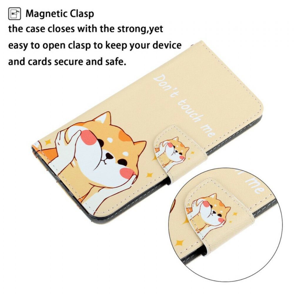 Kožené Pouzdro Na Huawei P Smart 2021 Na Lana Nedotýkej Se Mě Strappy Cat