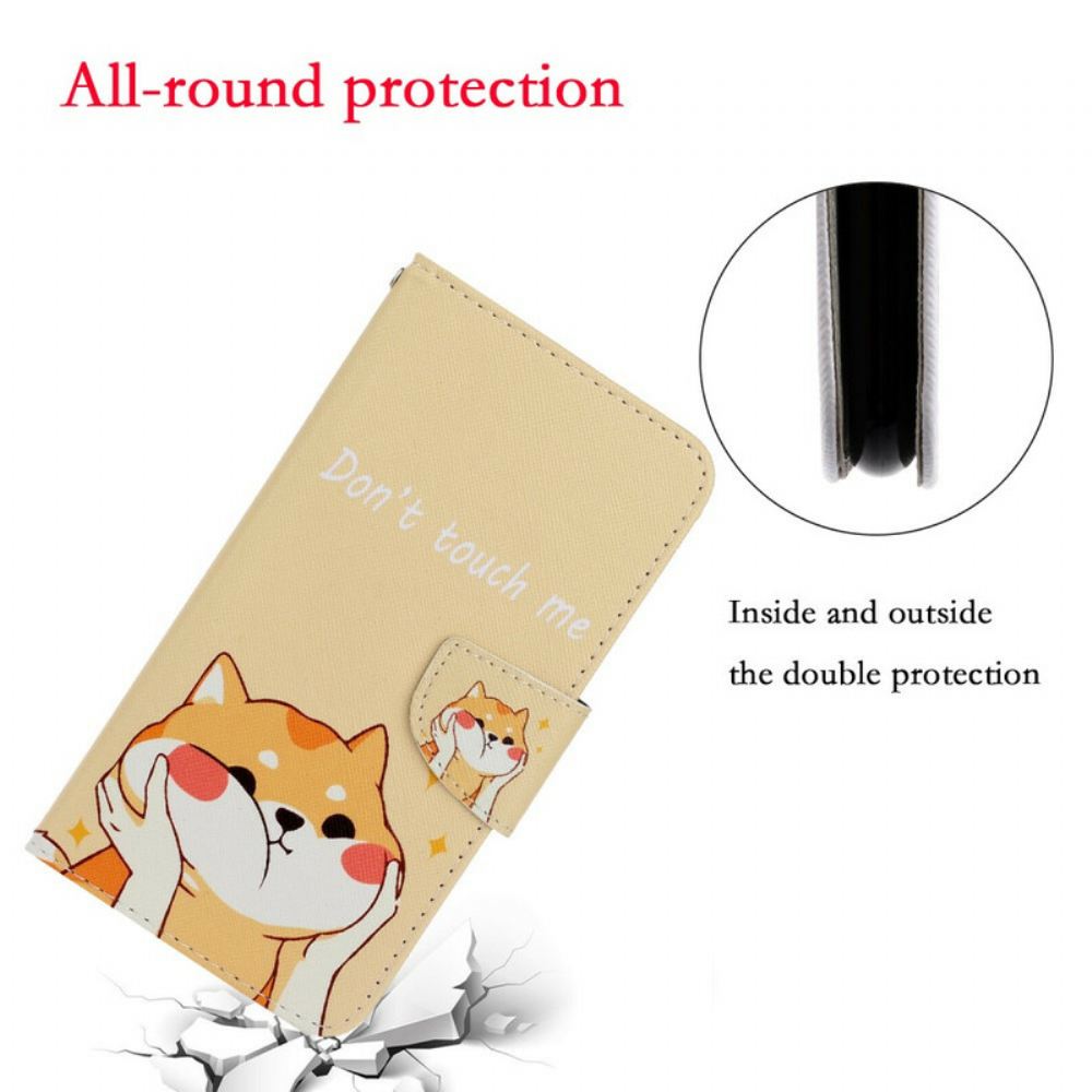 Kožené Pouzdro Na Huawei P Smart 2021 Na Lana Nedotýkej Se Mě Strappy Cat
