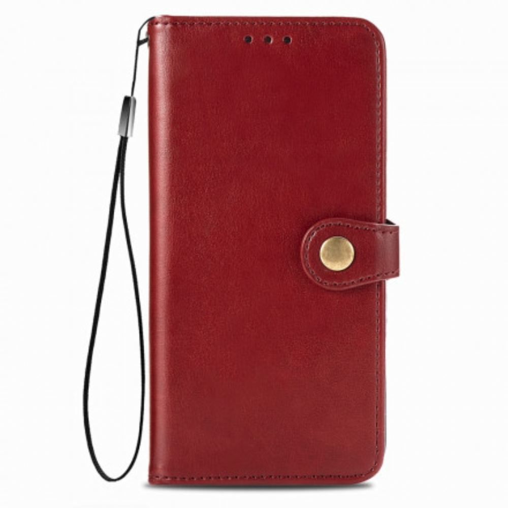Kožené Pouzdro Na Huawei P Smart 2021 Umělá Kůže A Vintage Spona