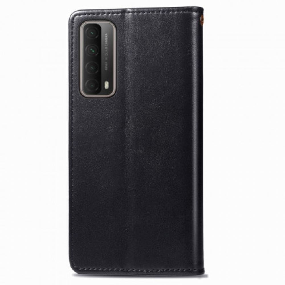 Kožené Pouzdro Na Huawei P Smart 2021 Umělá Kůže A Vintage Spona