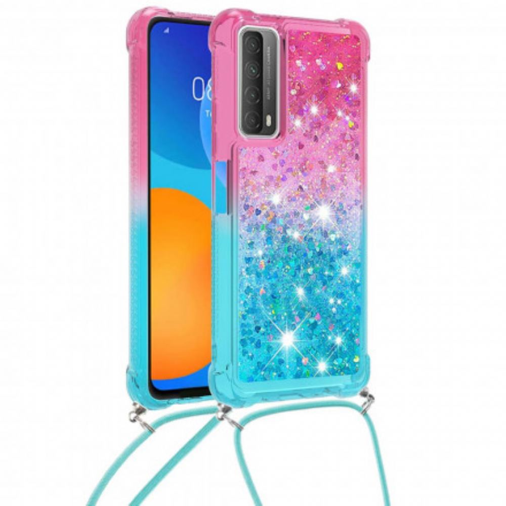 Kryt Na Huawei P Smart 2021 Silikonové Flitry A Šňůrka
