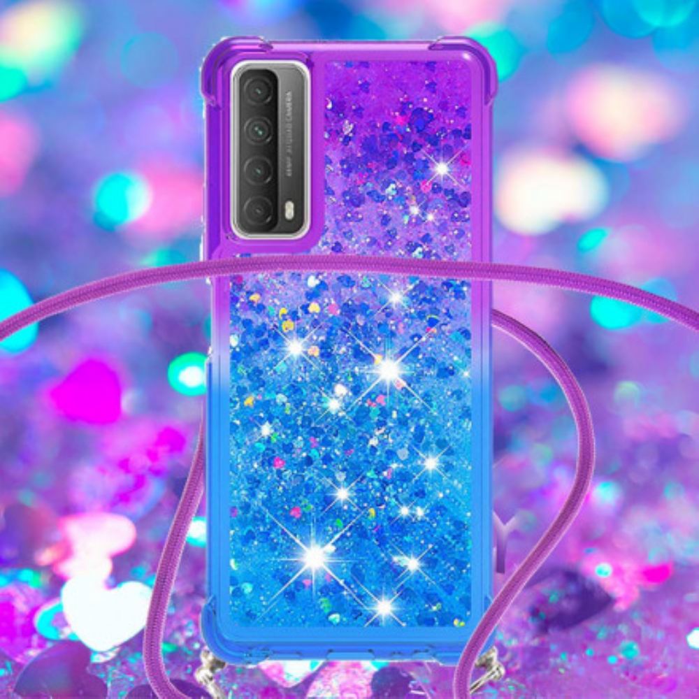 Kryt Na Huawei P Smart 2021 Silikonové Flitry A Šňůrka