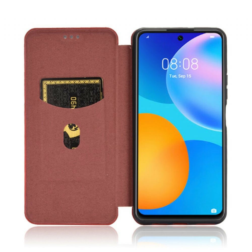 Kryty Na Mobil Na Huawei P Smart 2021 Flipové Pouzdro Uhlíkové Vlákno