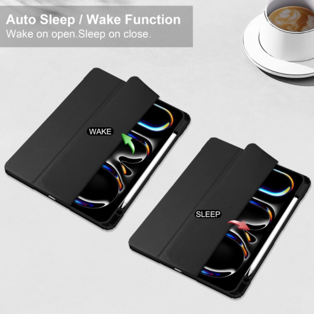 iPad Pro 13 (2025) Průhledné Pouzdro Z Umělé Kůže