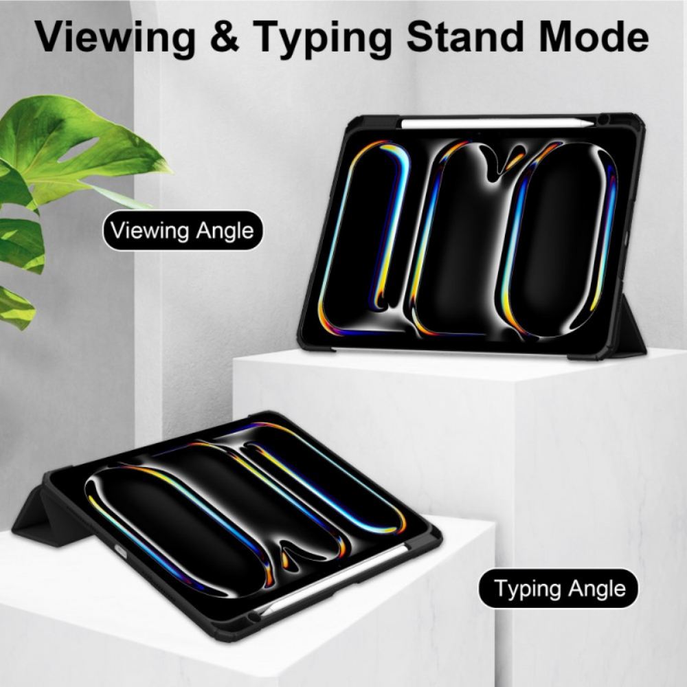 iPad Pro 13 (2025) Průhledné Pouzdro Z Umělé Kůže